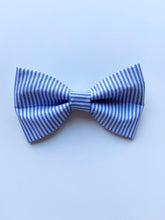Load image into Gallery viewer, Blue Stripe Pet Bow