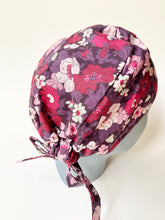 Load image into Gallery viewer, Purple Floral Scrub Cap

