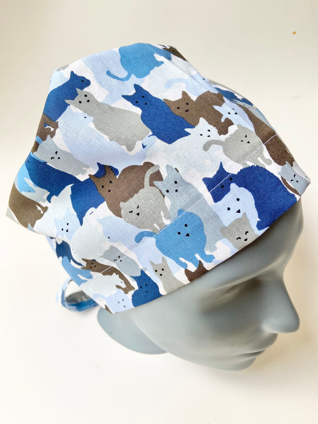 Blue Cats Large Scrub Cap