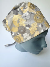 Load image into Gallery viewer, Neutral Fall Floral Large Scrub Cap
