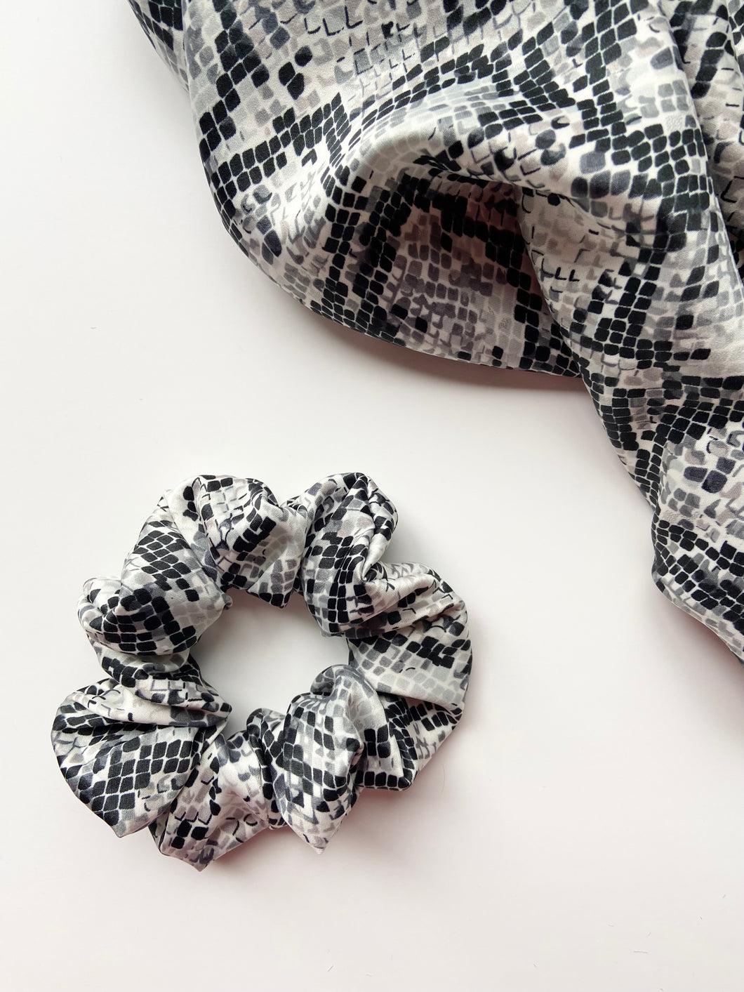 Large Snake Satin Scrunchie