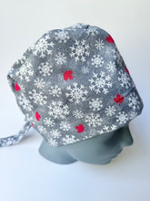 Load image into Gallery viewer, Canadian Winter Snowflake Large Scrub Cap
