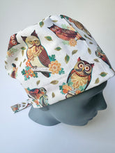 Load image into Gallery viewer, Fall Owls Large Scrub Cap
