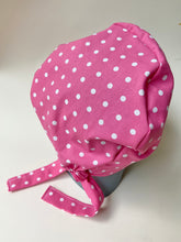 Load image into Gallery viewer, Pink Polka Dots Large Scrub Caps
