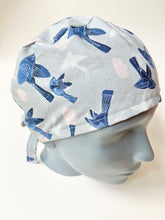 Load image into Gallery viewer, Antique Blue Bird Scrub Cap
