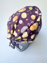Load image into Gallery viewer, Fall Pumpkins on Purple Scrub Cap
