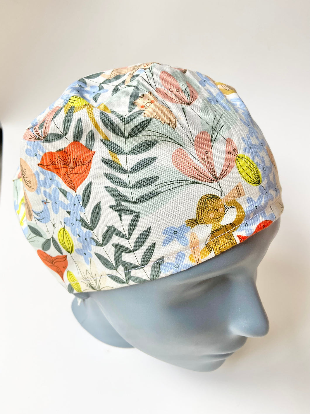 Floral Playground Scrub Cap