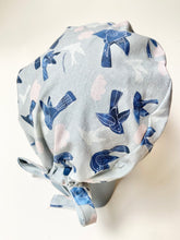 Load image into Gallery viewer, Antique Blue Bird Scrub Cap
