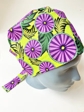 Load image into Gallery viewer, Purple Lime Large Scrub Cap
