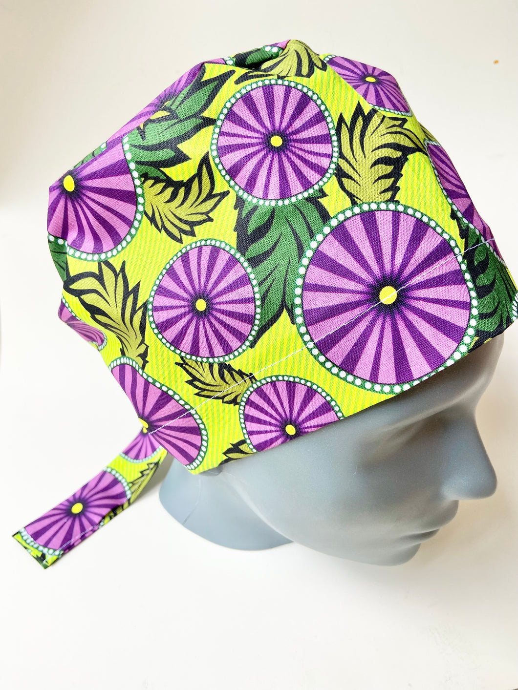 Purple Lime Large Scrub Cap