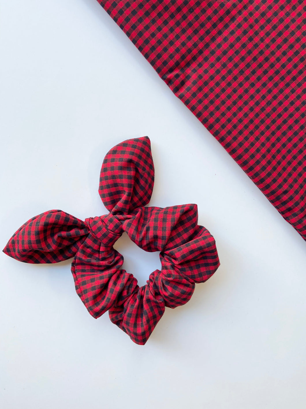 Buffalo Plaid Scrunchie with Bow