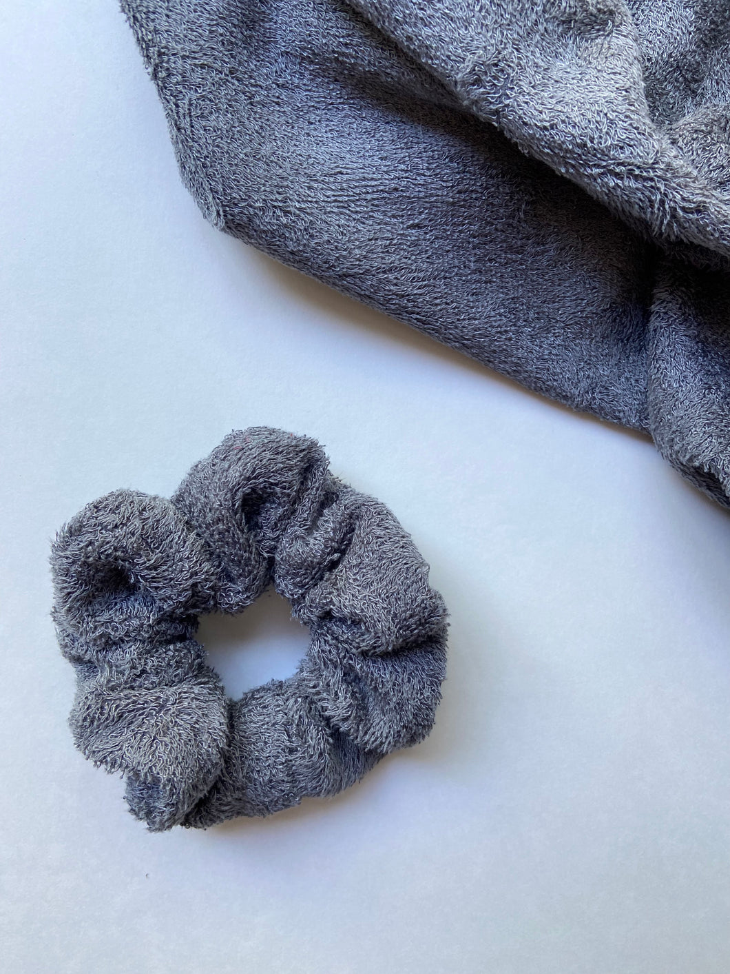 Grey Spa Towel Scrunchie