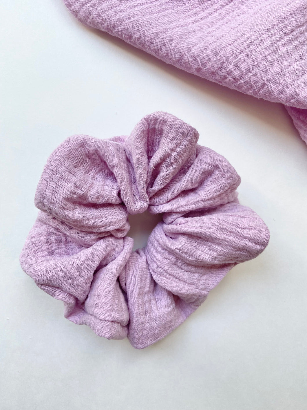 XL Lilac Gauze Scrunchie