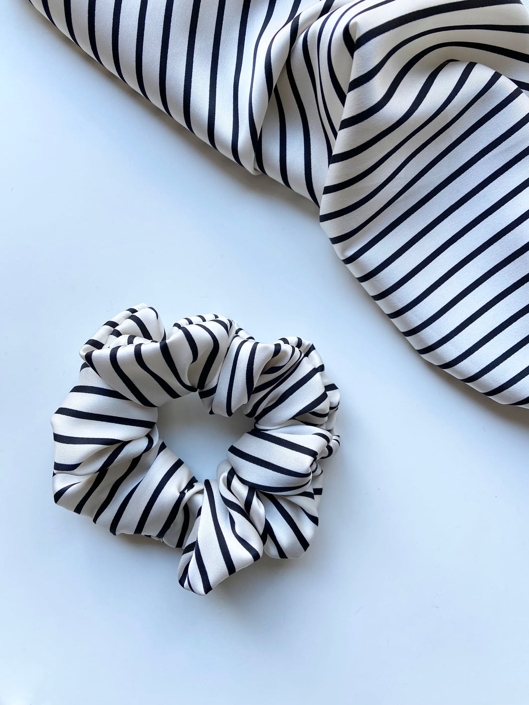 Large Stripe Satin Scrunchie