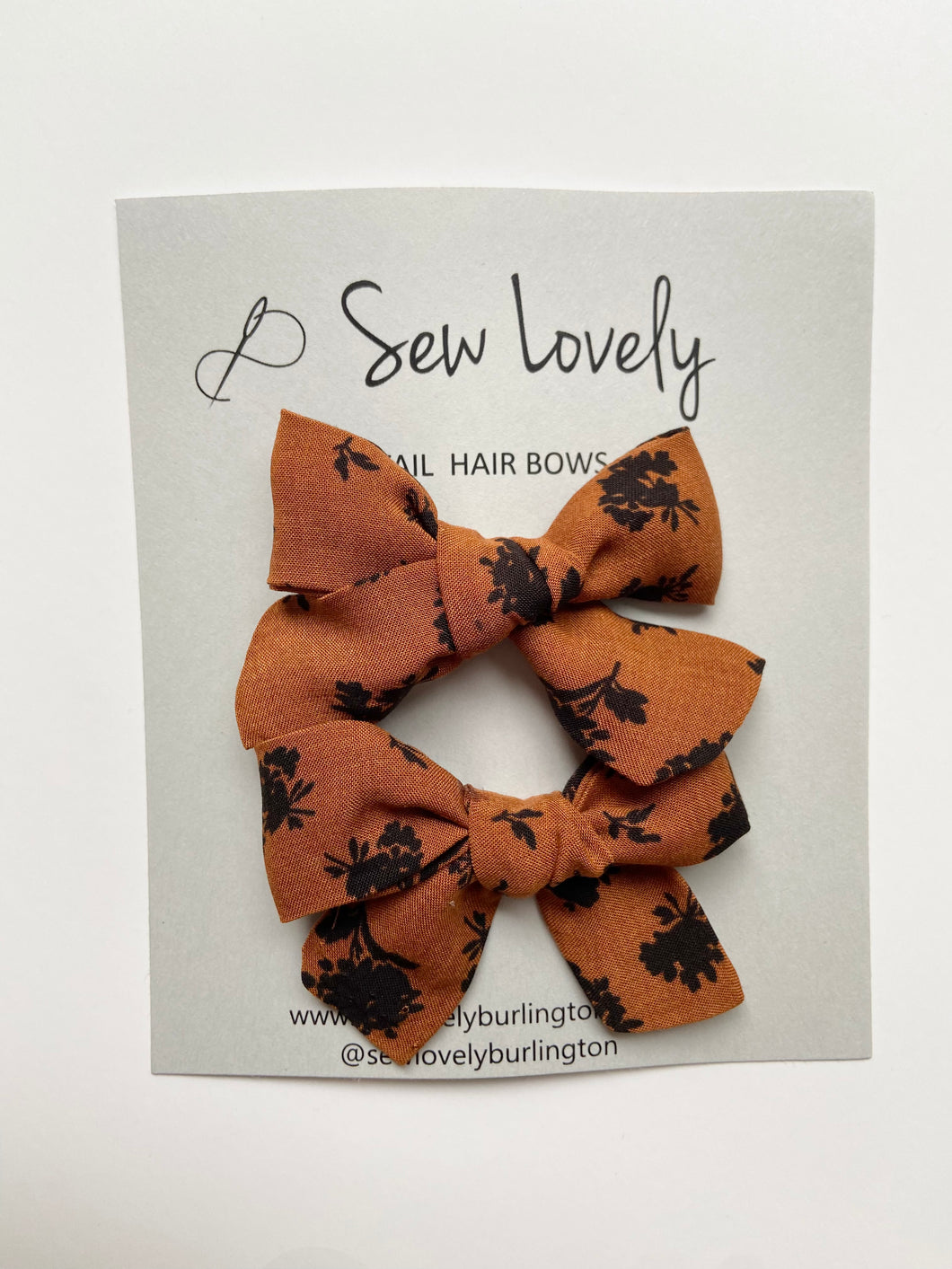 Vintage Harvest Pigtail Bow Set