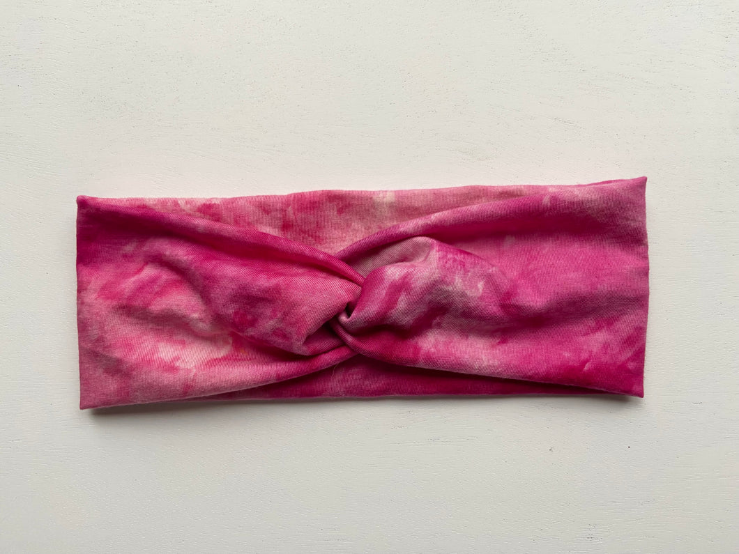 Pink Tie Dye Twist Headband