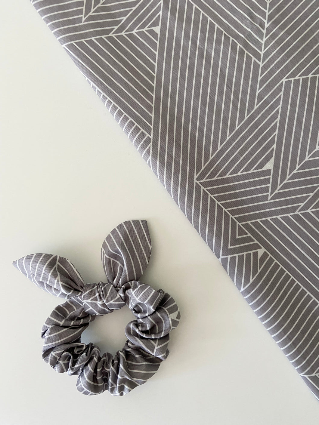 Geometric Scrunchie with Bow