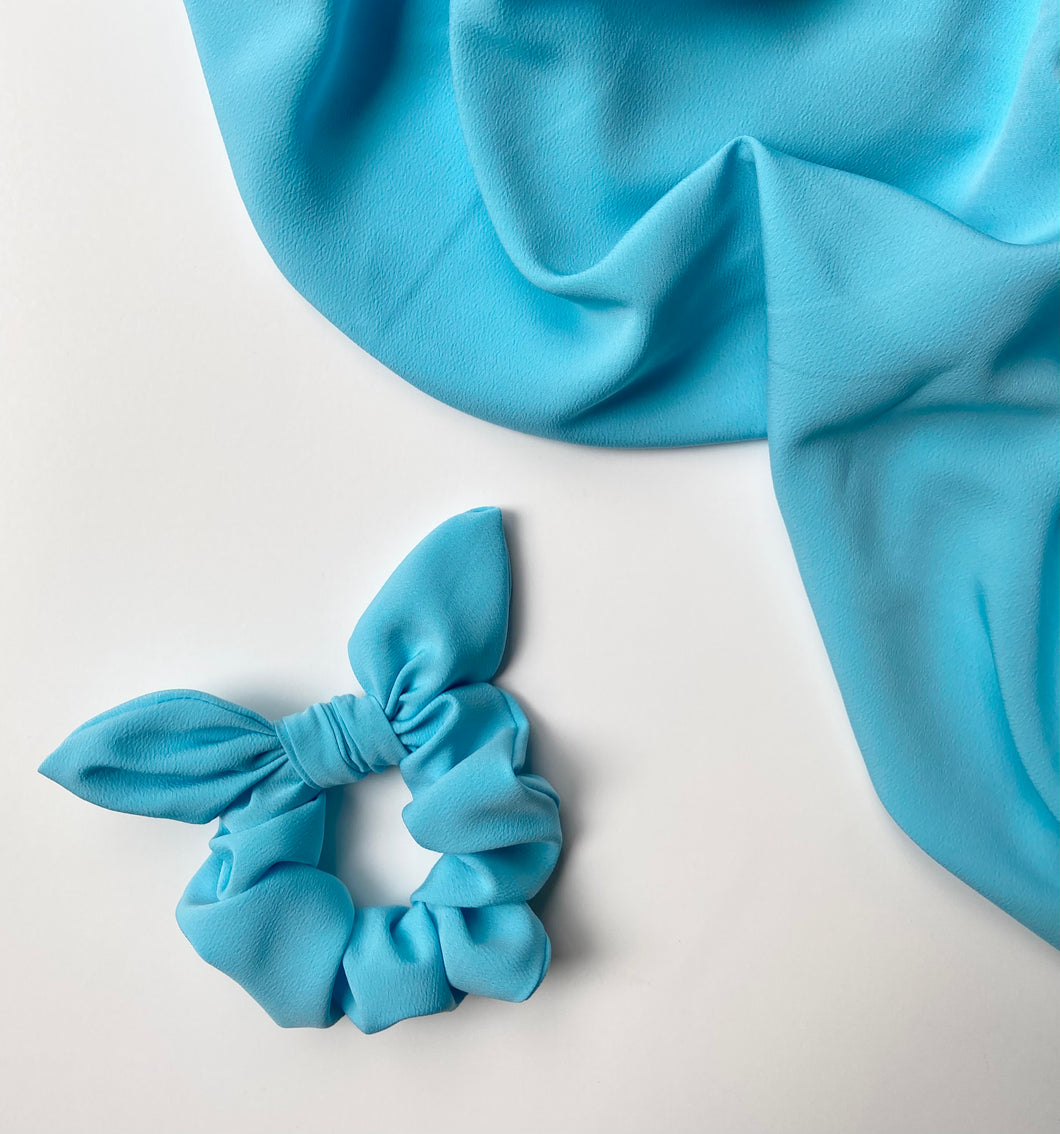 Electric Blue Scrunchie with Bow