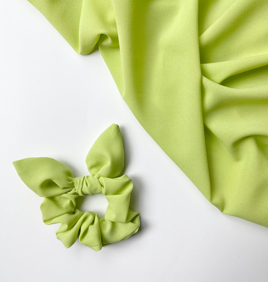 Electric Green Scrunchie with Bow