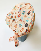 Load image into Gallery viewer, Pumpkin Spice Large Scrub Cap with Ties
