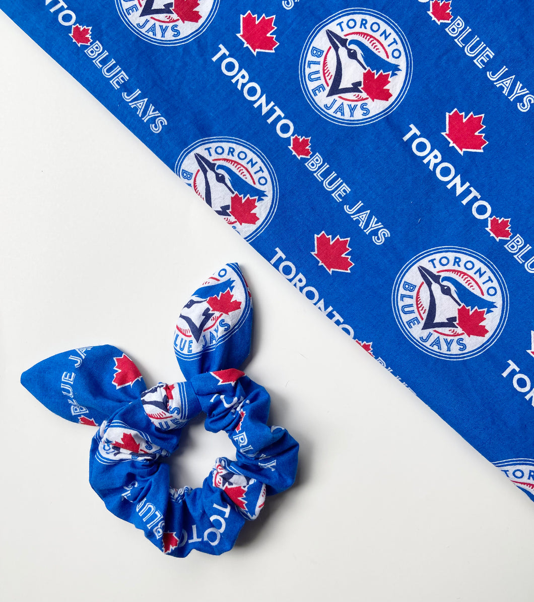 Toronto Blue Jays Scrunchie with Bow