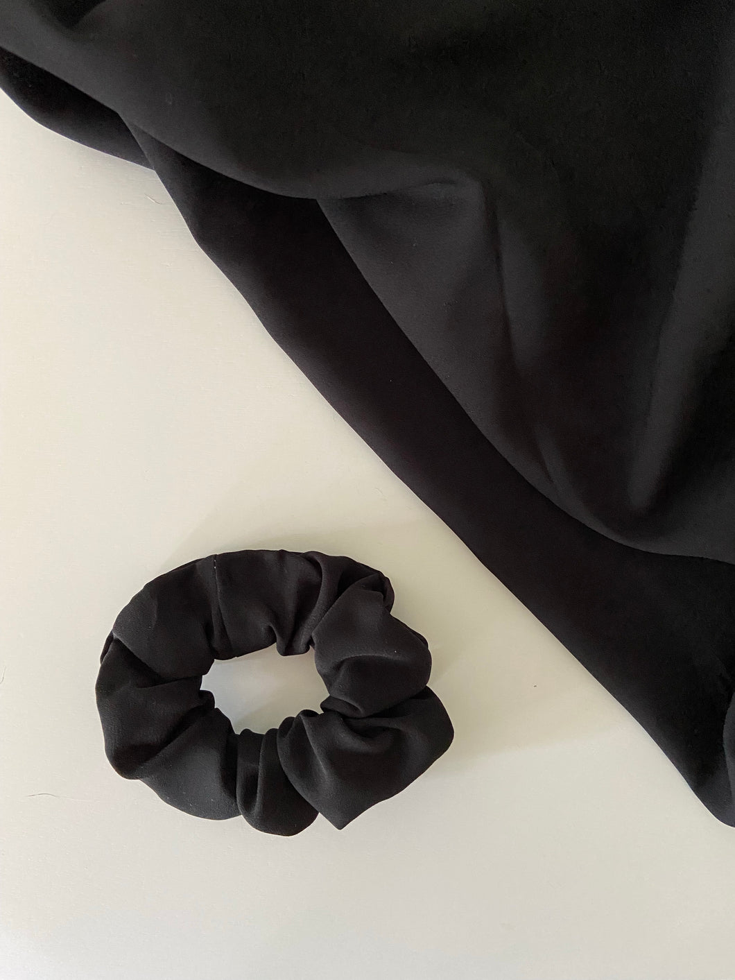 Black Chiffon Scrunchie