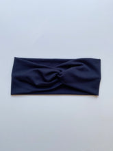 Load image into Gallery viewer, Navy Bamboo Twist Headband
