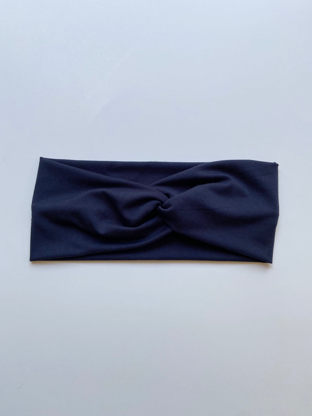 Navy Bamboo Twist Headband