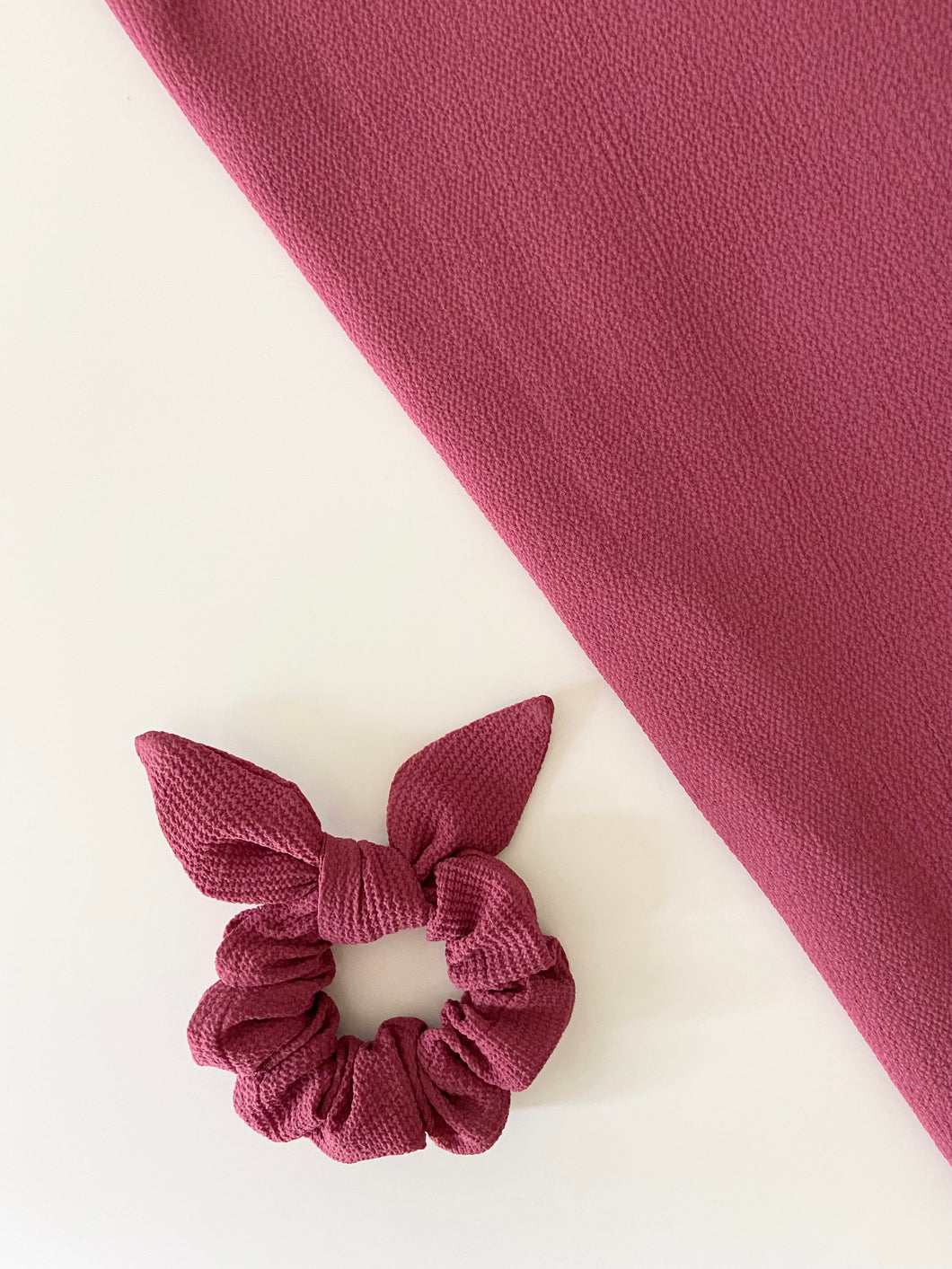 Mauve Textured Scrunchie with Bow