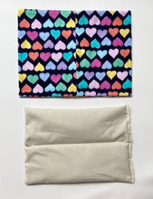 Load image into Gallery viewer, Flannel Hearts Rectangle Therapy Bag
