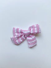 Load image into Gallery viewer, Pink Ruffle Classic Hair Bow
