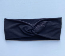 Load image into Gallery viewer, Black Bamboo Twist Headband
