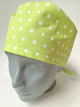 Load image into Gallery viewer, Light Green Polka Dot Scrub Cap
