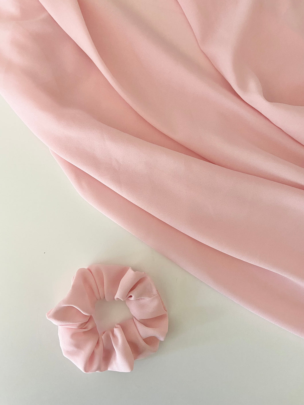 Blush Chiffon Scrunchie