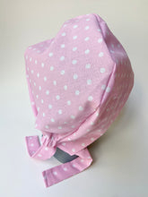 Load image into Gallery viewer, Light Pink Polka Dot Large Scrub Cap

