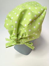 Load image into Gallery viewer, Light Green Polka Dot Scrub Cap
