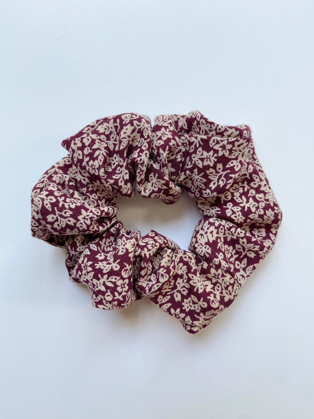 Cabernet Floral Scrunchie