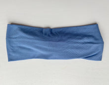 Load image into Gallery viewer, Light Blue Bamboo Twist Headband
