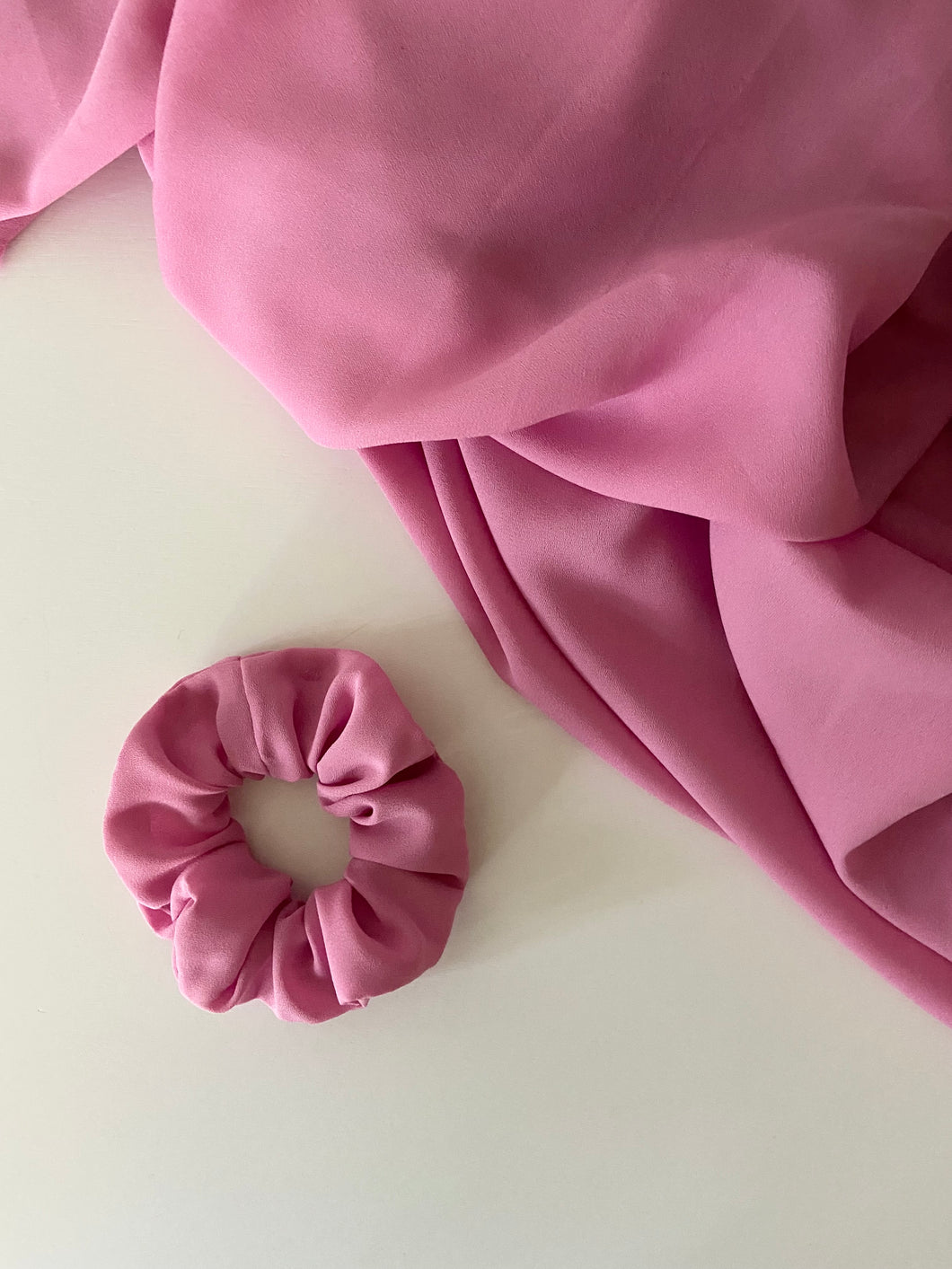 Hot Pink Chiffon Scrunchie