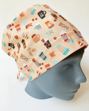 Load image into Gallery viewer, Pumpkin Spice Large Scrub Cap with Ties
