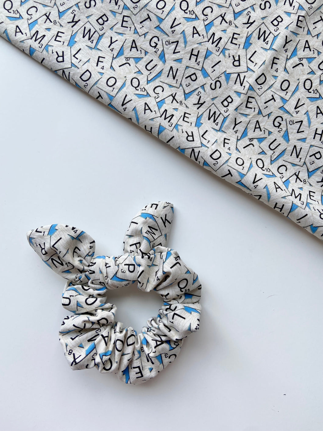 Scrabble Scrunchie with Bow