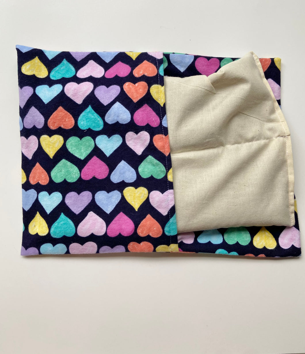 Flannel Hearts Rectangle Therapy Bag