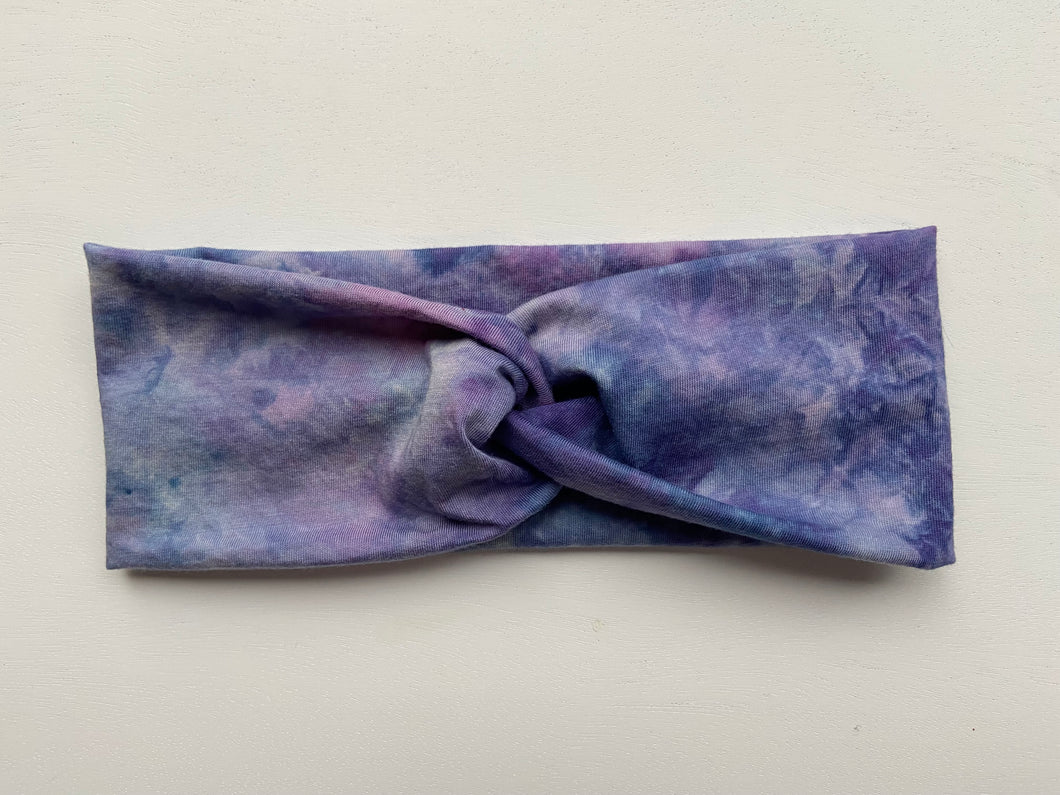 Purple Tie Dye Twist Headband