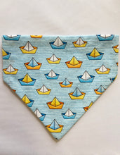 Load image into Gallery viewer, Paper Boats Pet Bandana
