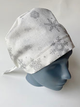 Load image into Gallery viewer, Snowflakes Large Scrub Cap
