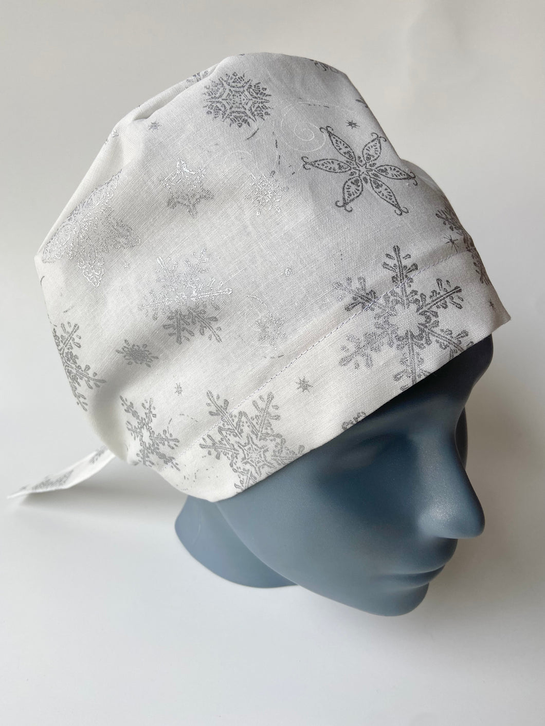 Snowflakes Large Scrub Cap