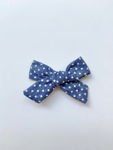 Load image into Gallery viewer, Jean Dots Classic Hair Bow
