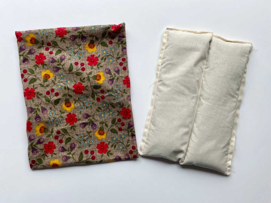 Floral Flannel Rectangle Therapy Bag