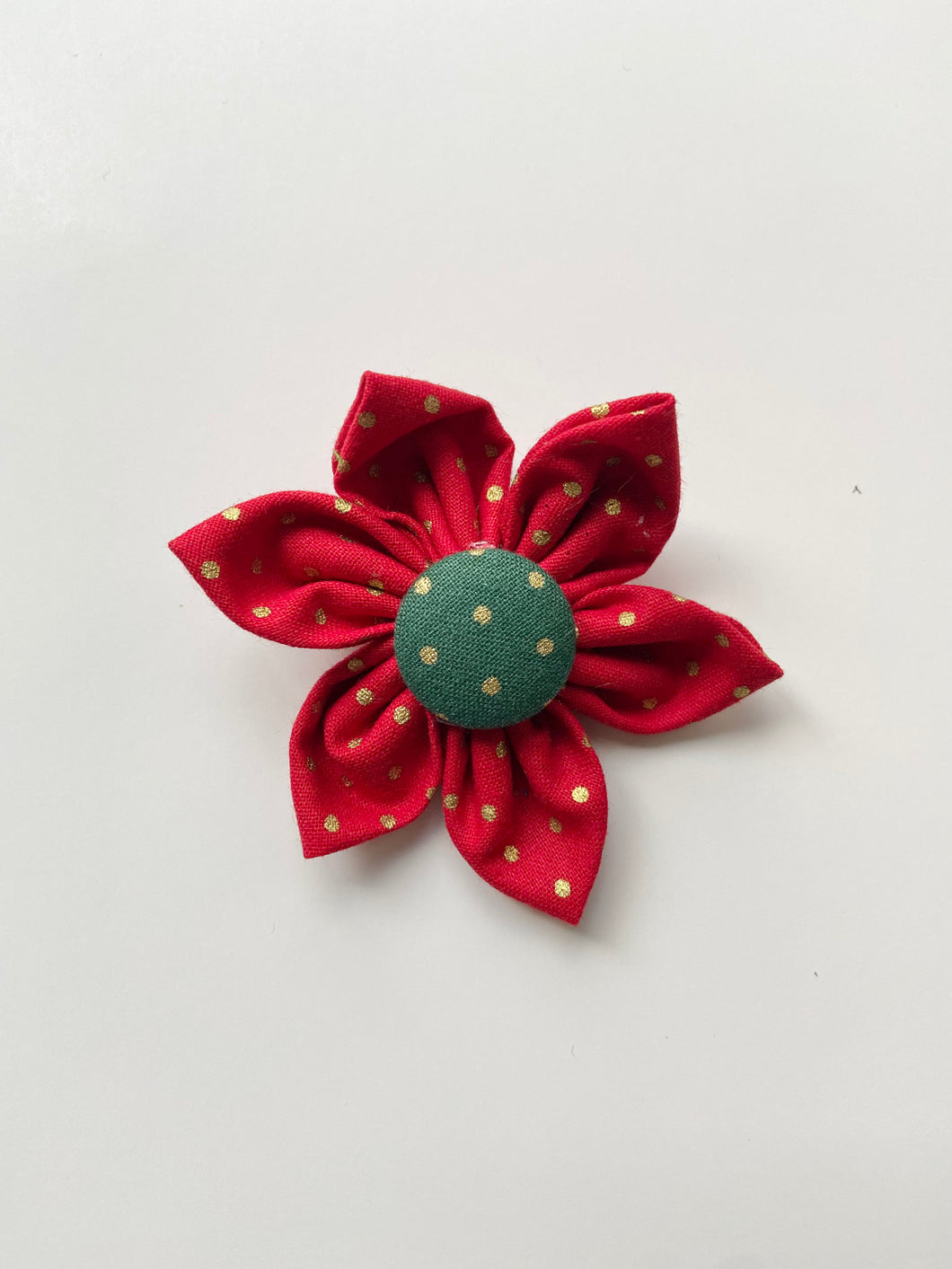 Red Christmas Pet Collar Flower