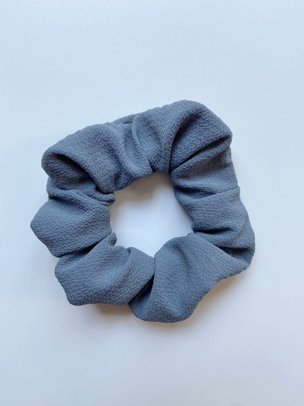 Slate Grey Chiffon Scrunchie